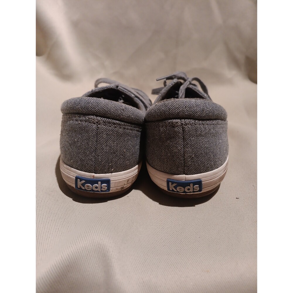 Keds Shoes Womens 7.5 Low Top Sneakers Gray Canvas Round Toe Lace Up Casual - Picture 3 of 4